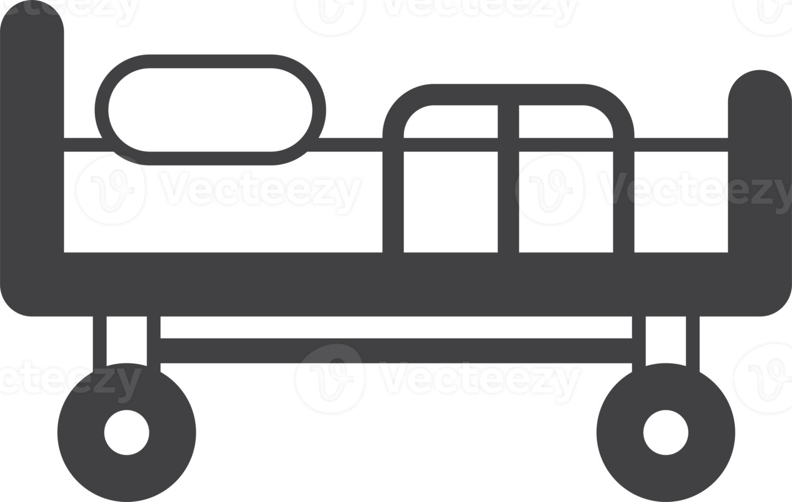 patient bed illustration in minimal style png
