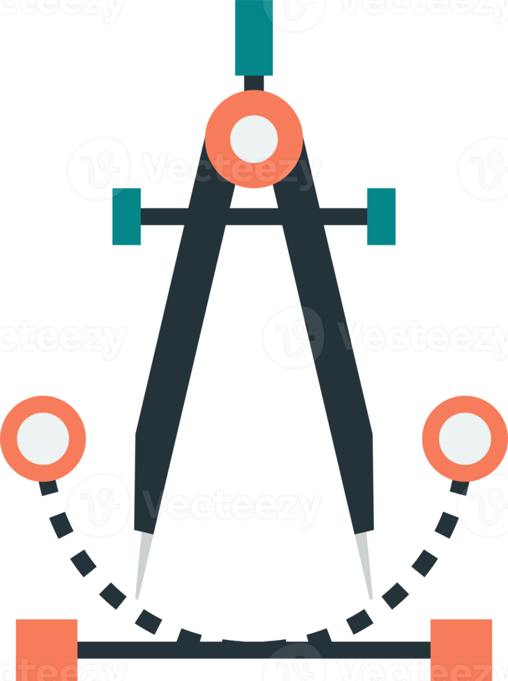 teilerkompassillustration im minimalen stil png