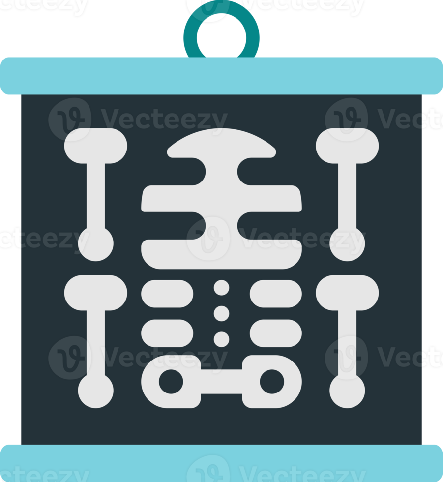 X rays and bones illustration in minimal style png