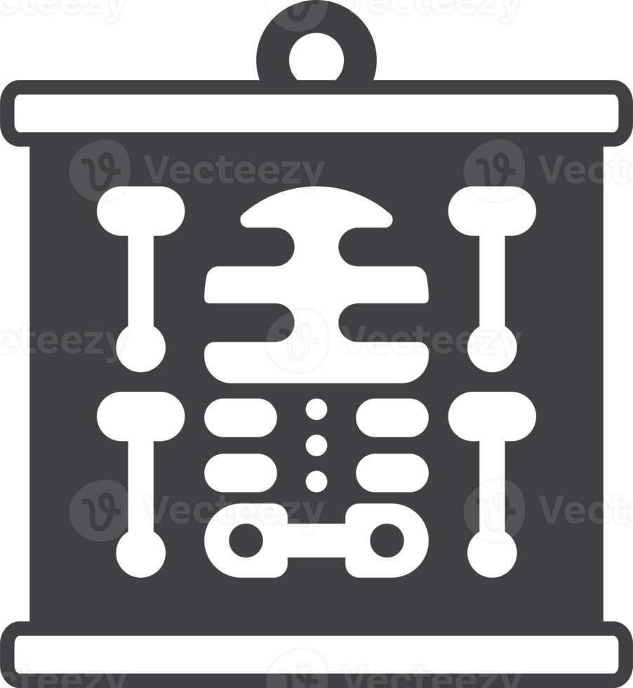 X rays and bones illustration in minimal style png