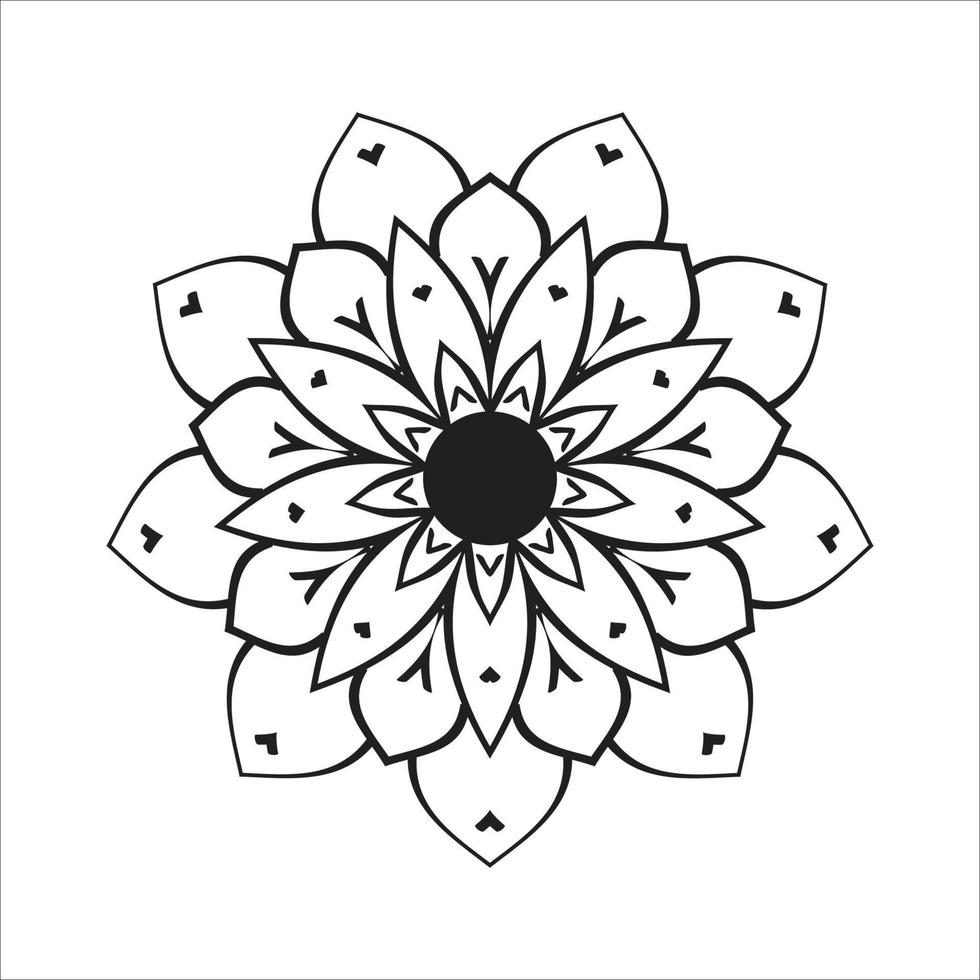 mandala diseño decorativo patrón decoración copo de nieve vector