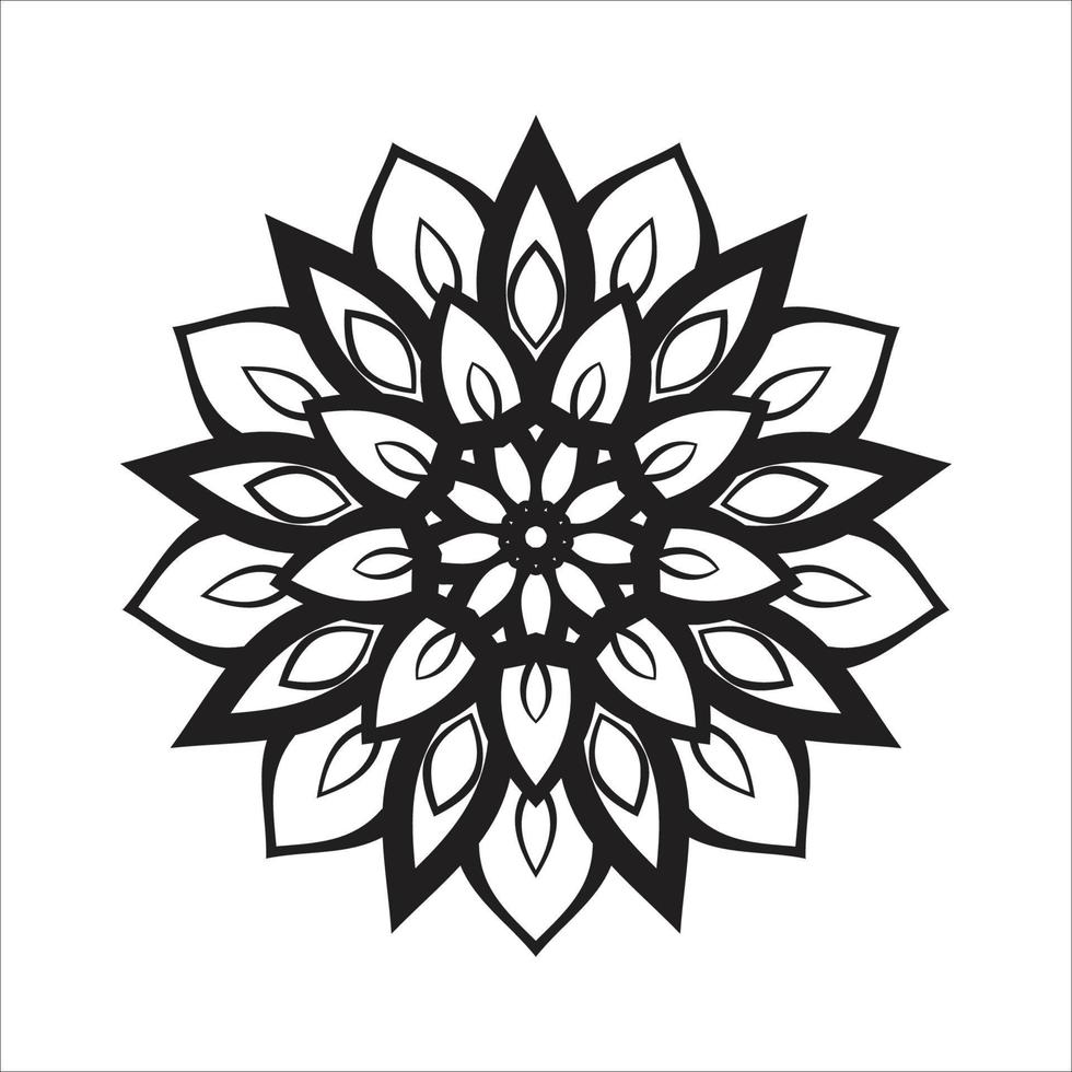 mandala diseño decorativo patrón decoración copo de nieve vector