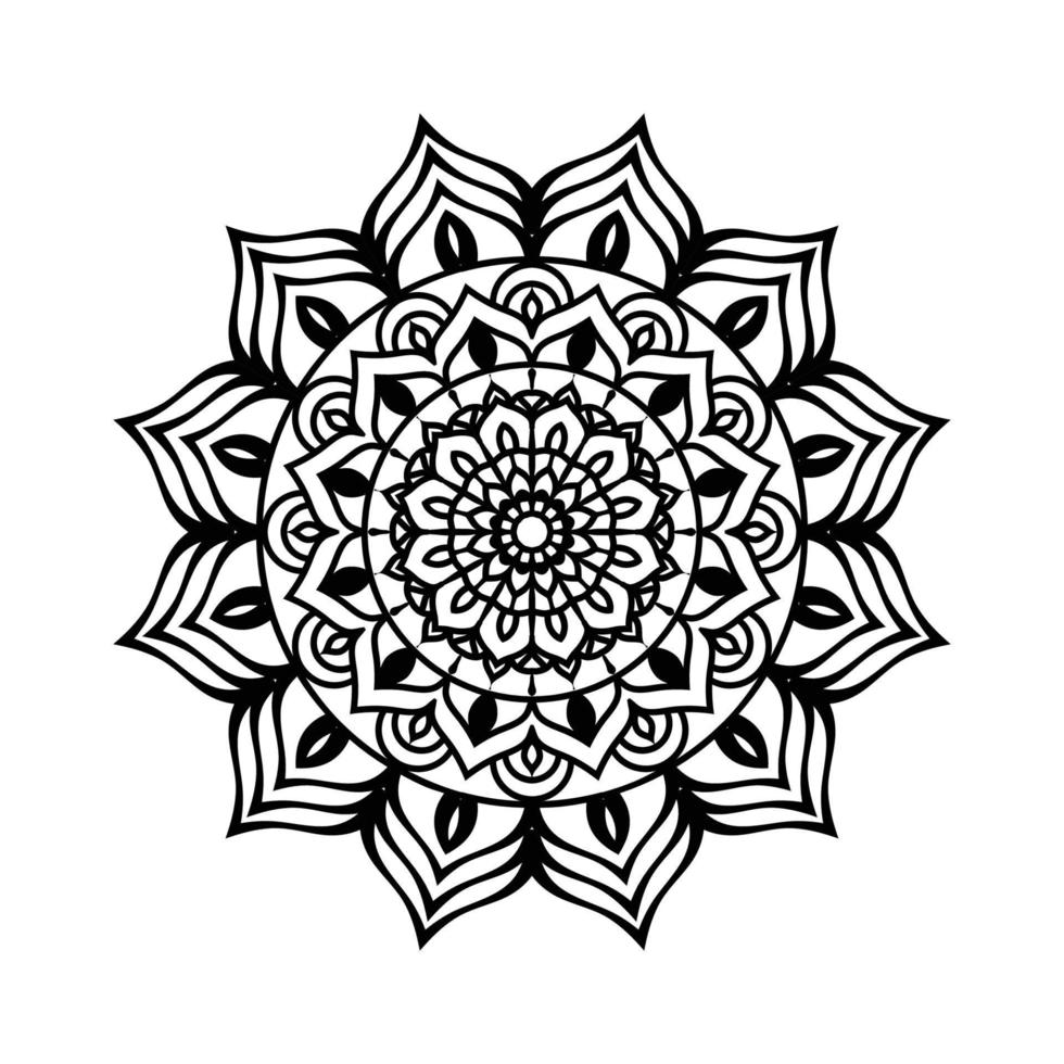 mandala diseño decorativo patrón decoración copo de nieve vector