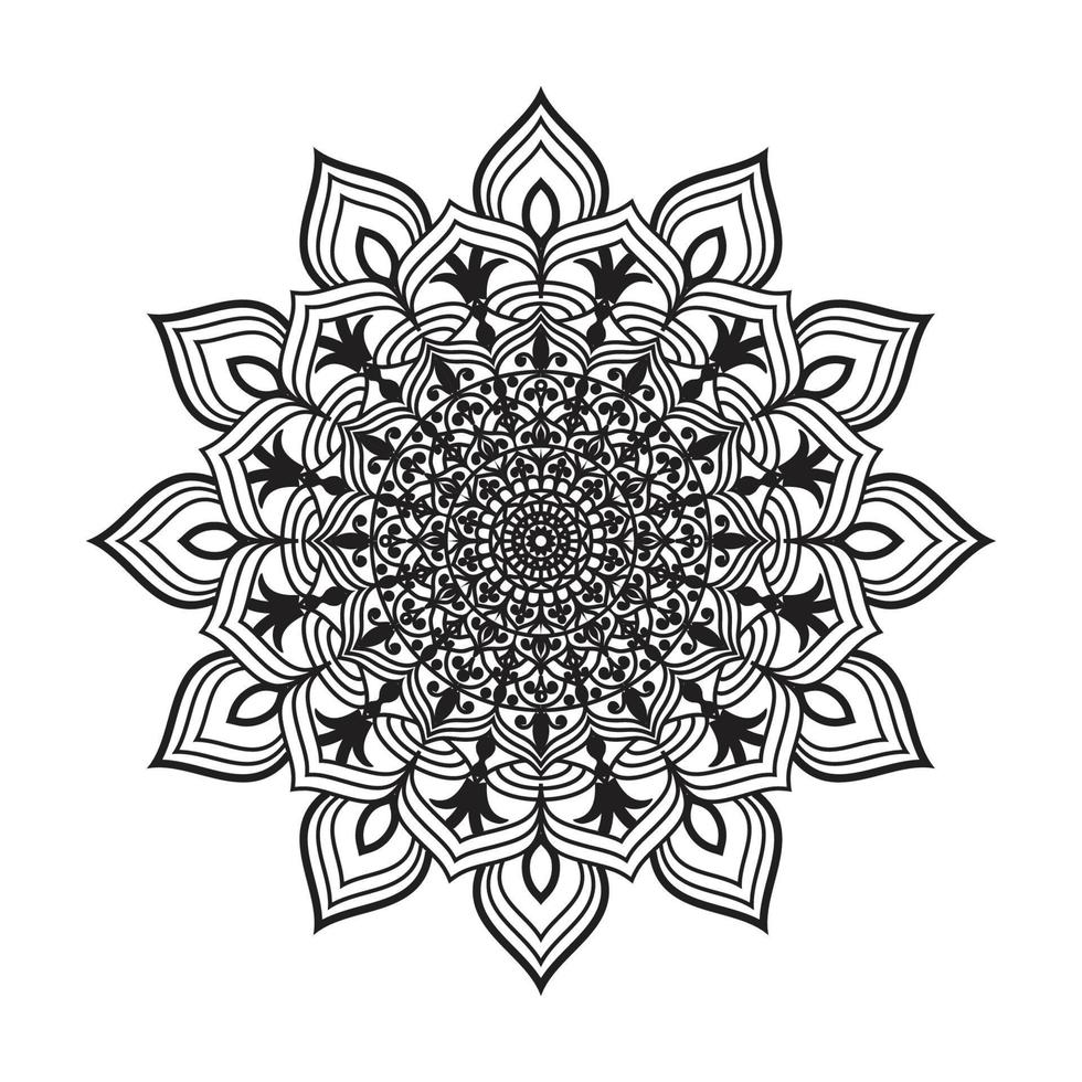 mandala diseño decorativo patrón decoración copo de nieve vector