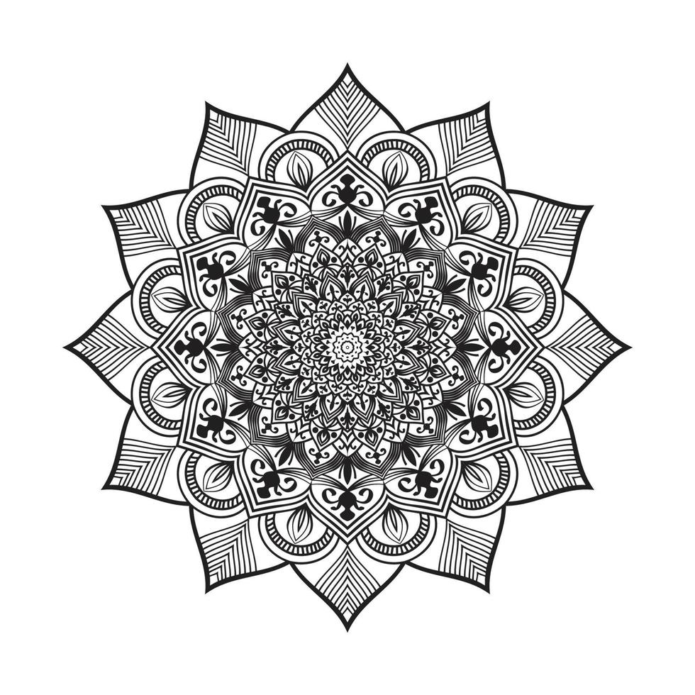 mandala diseño decorativo patrón decoración copo de nieve vector