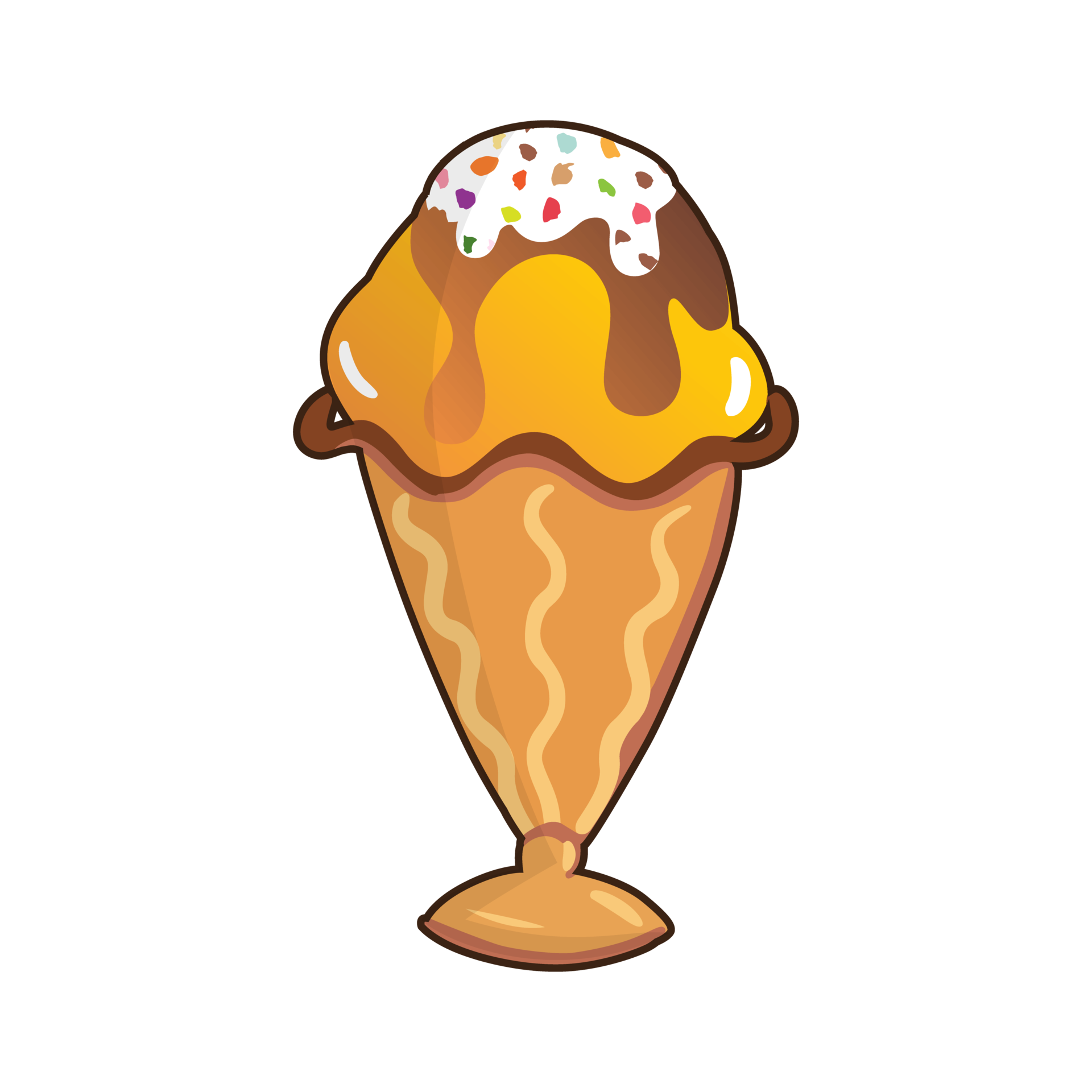 Ice cream illustration graphics isolated on Png transparent background