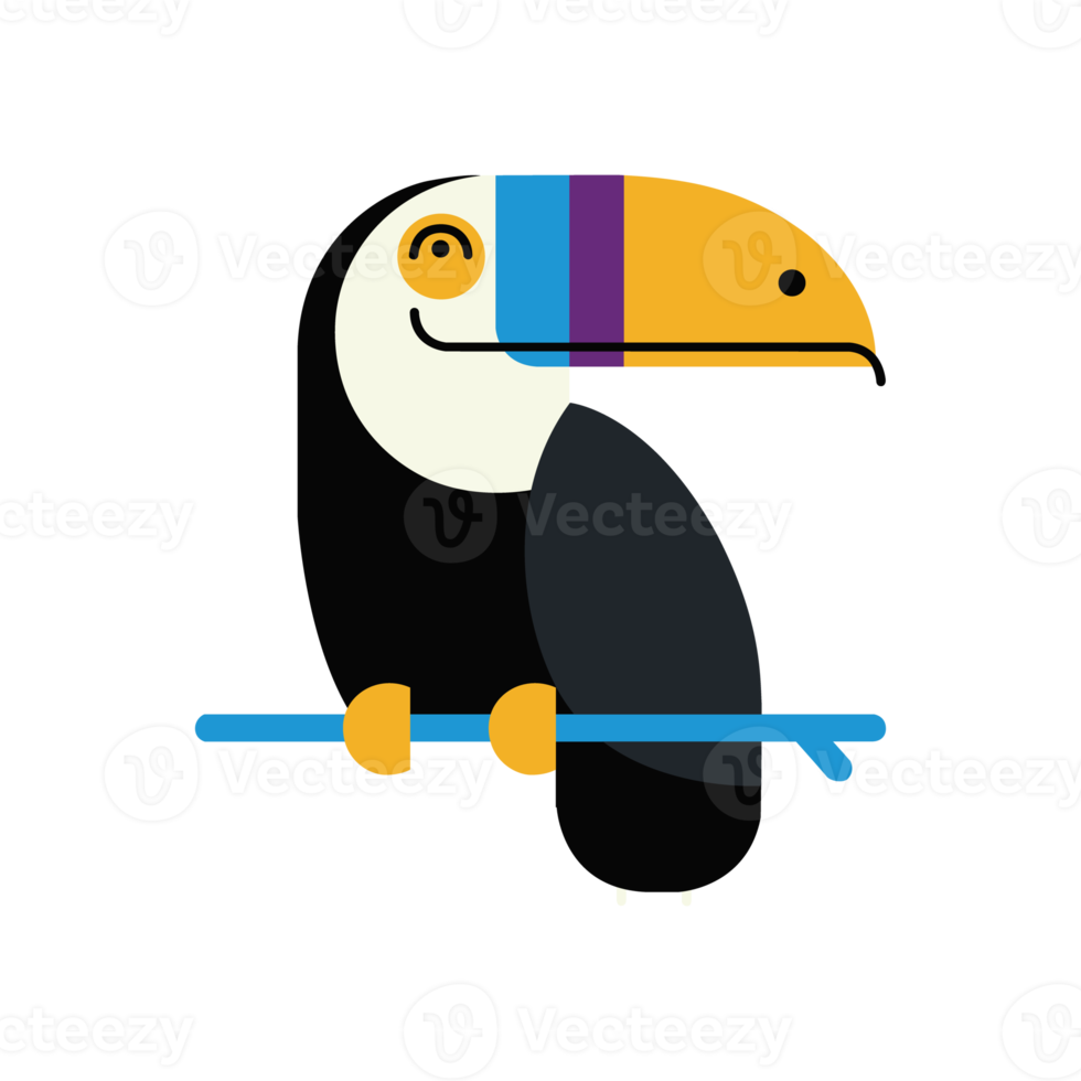 Parrot illustration isolated on Png Transparent background