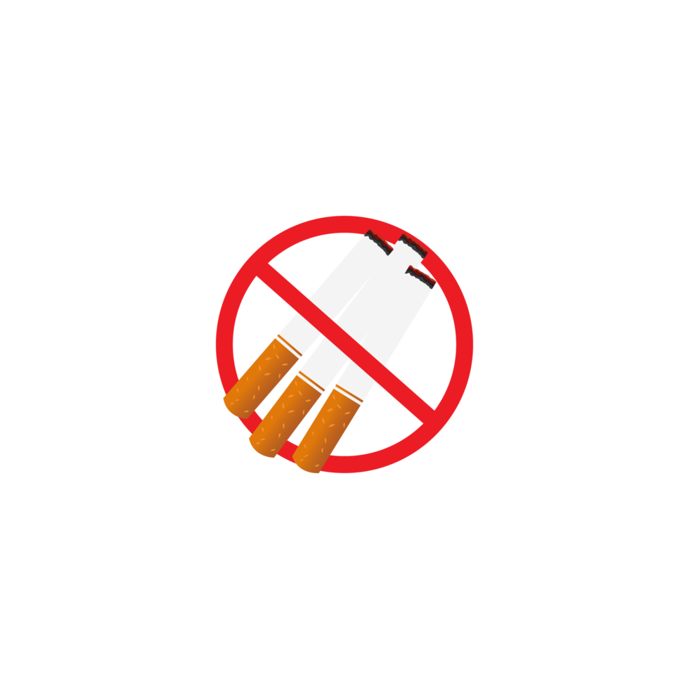 No Smoking World no tobacco day Graphic illustration isolated on Png Transparent Background