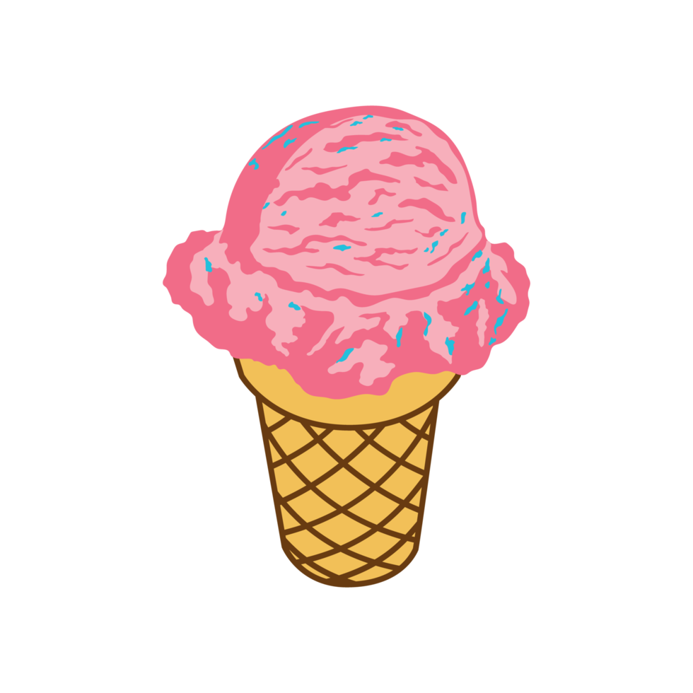 Ice cream illustration graphics isolated on Png transparent background