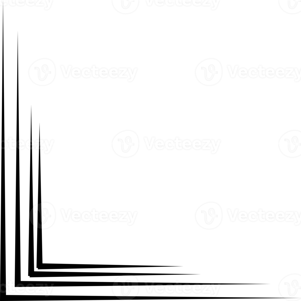 black line frame corner, border, frame decoration 15286892 PNG