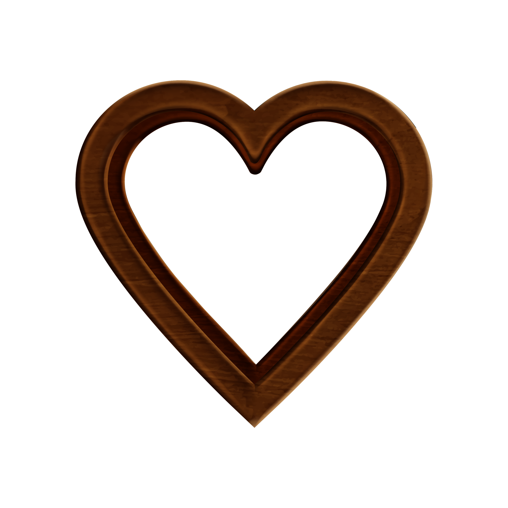 Brown Wooden Love Heart Photo Frame Transparent Background 15286916 PNG