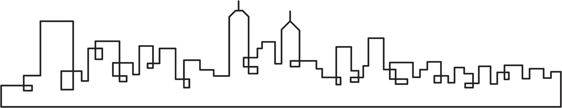 modern cityscape skyline outline drawing. png