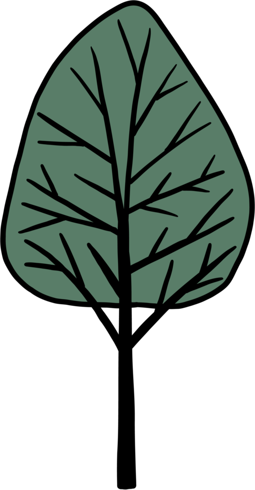 simplicity tree freehand drawing png