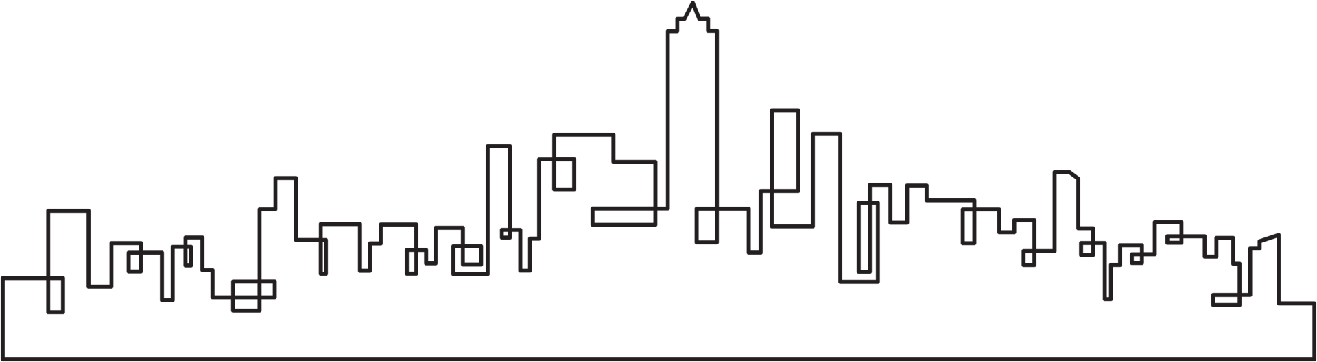 modern cityscape skyline outline drawing. png