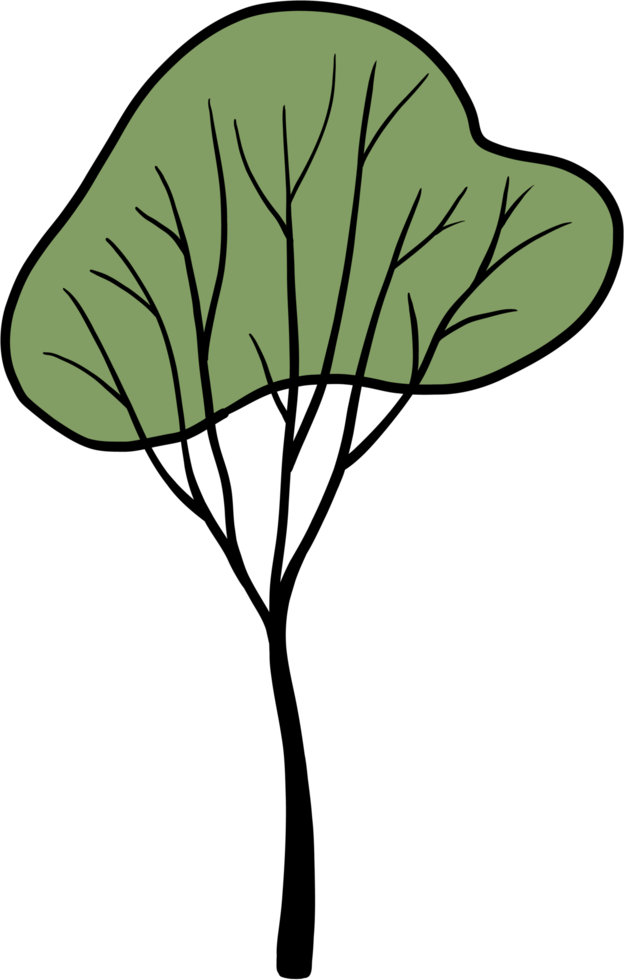 árbol de simplicidad dibujo a mano alzada png