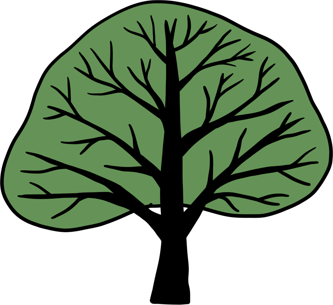 simplicity tree freehand drawing png