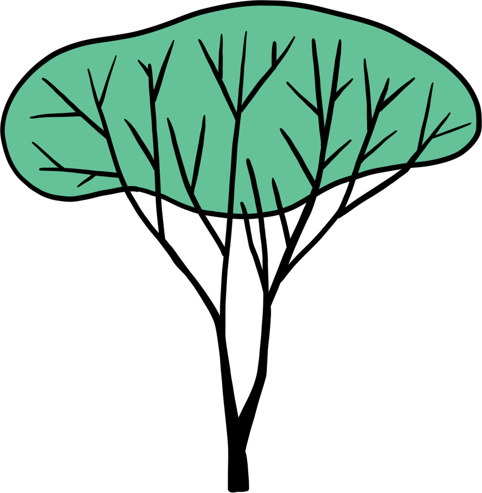 simplicity tree freehand drawing png