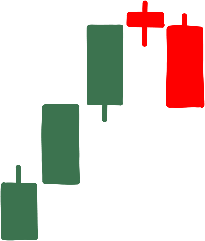 candlestick price chart freehand drawing. png