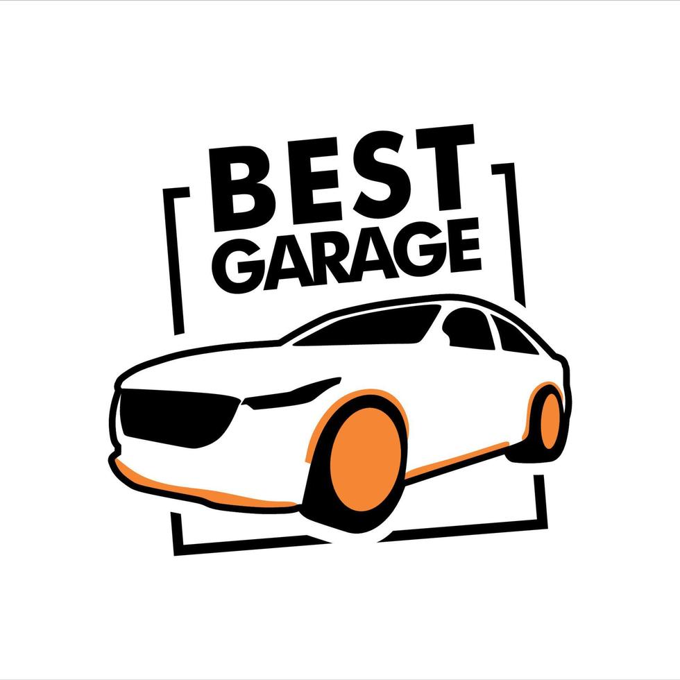 Simple design a car logo or a garage vector