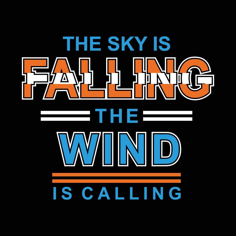 Falling the win lema tee t-shirt gráficos imprimir diseño ilustración vectorial - vector