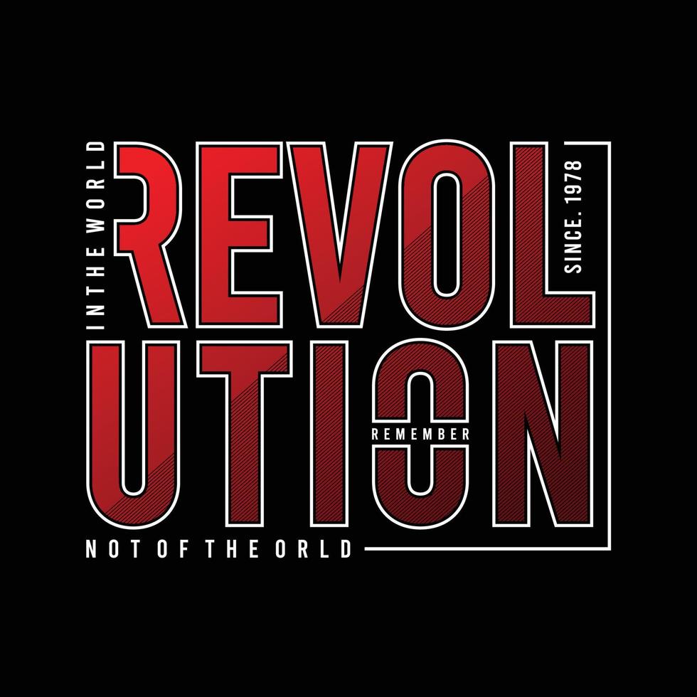 Revolution typography for t shirt print vector
