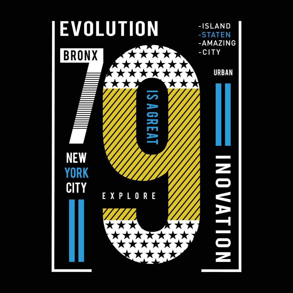 explore la ilustración vectorial del diseño de la camiseta de la tipografía de la ciudad de nueva york,elemento producto de ropa artística vintage - vector