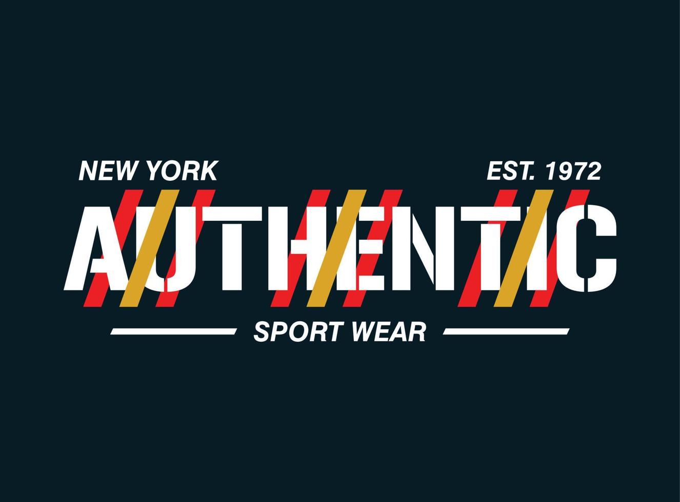 New york authentic sportwear vintage fashion, vector illustration