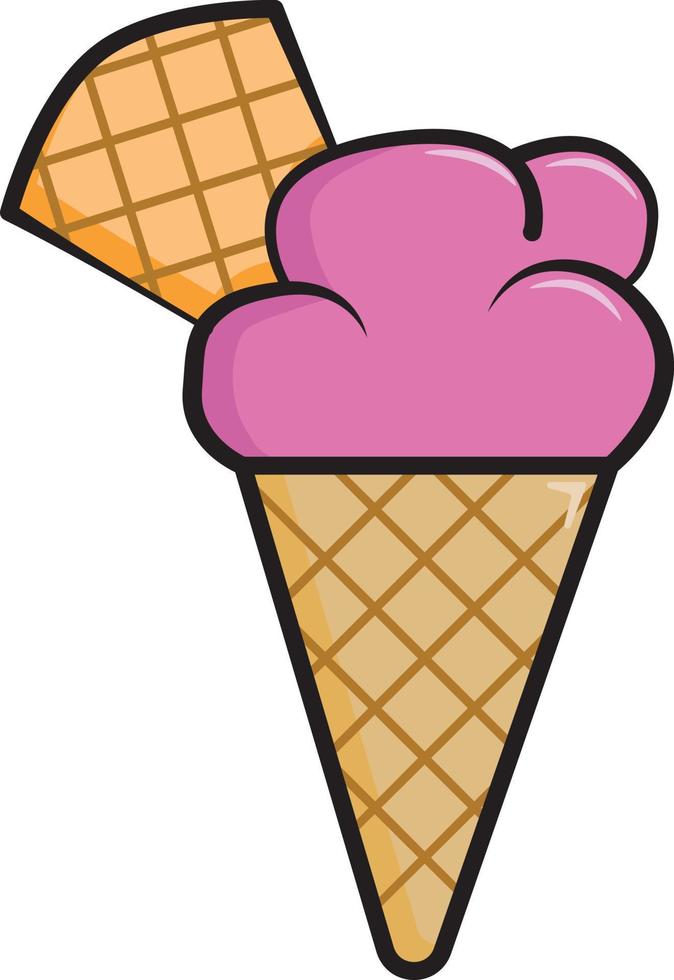ice cream pink vector