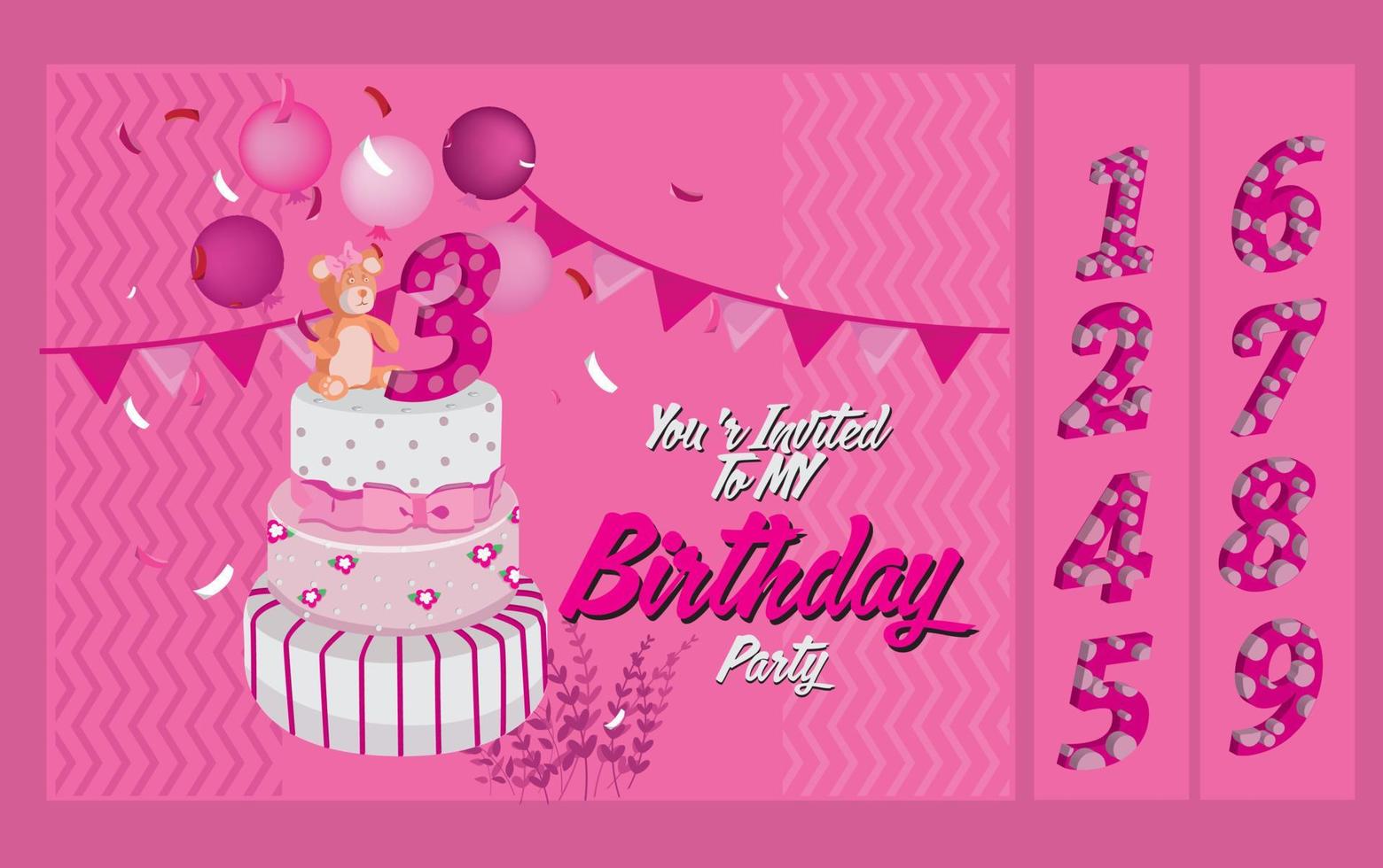 Birthday Greeting Card vector