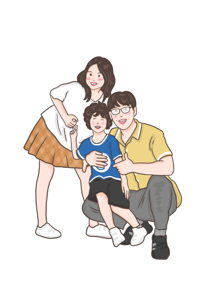 Free familia feliz, padre, madre e hijo 15287612 PNG with Transparent  Background