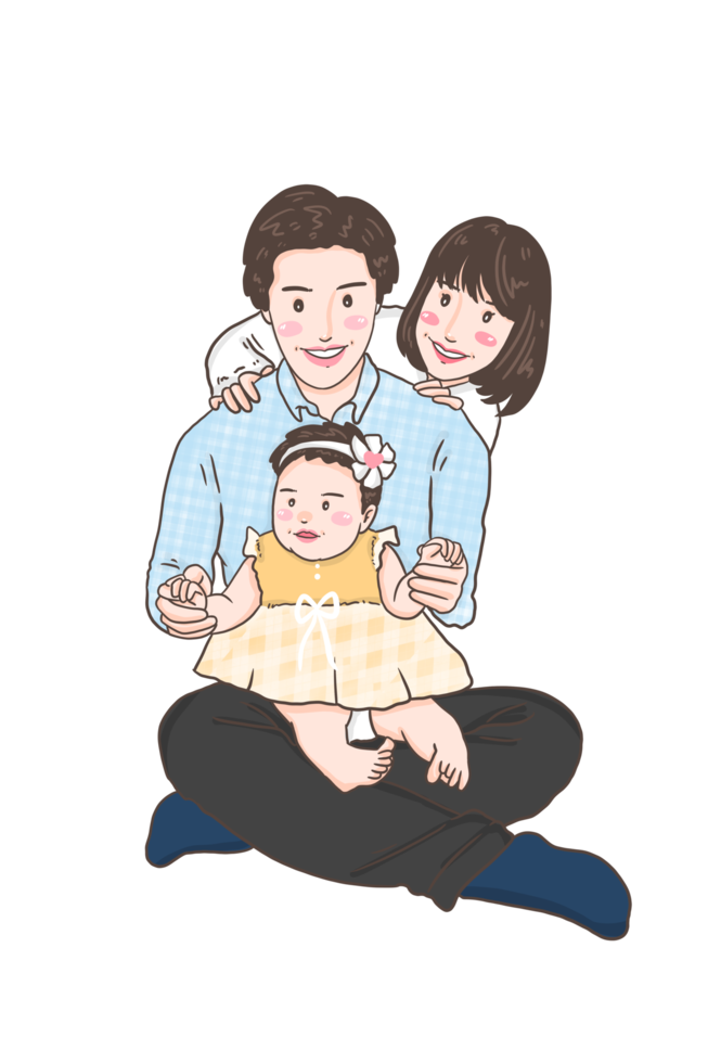 Free familia feliz, padre, madre e hijo 15287687 PNG with Transparent  Background