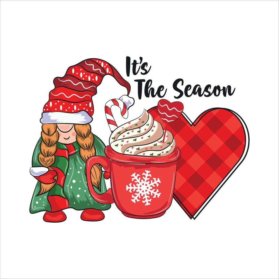 Christmas sublimation illustration for t-shirt and print items vector