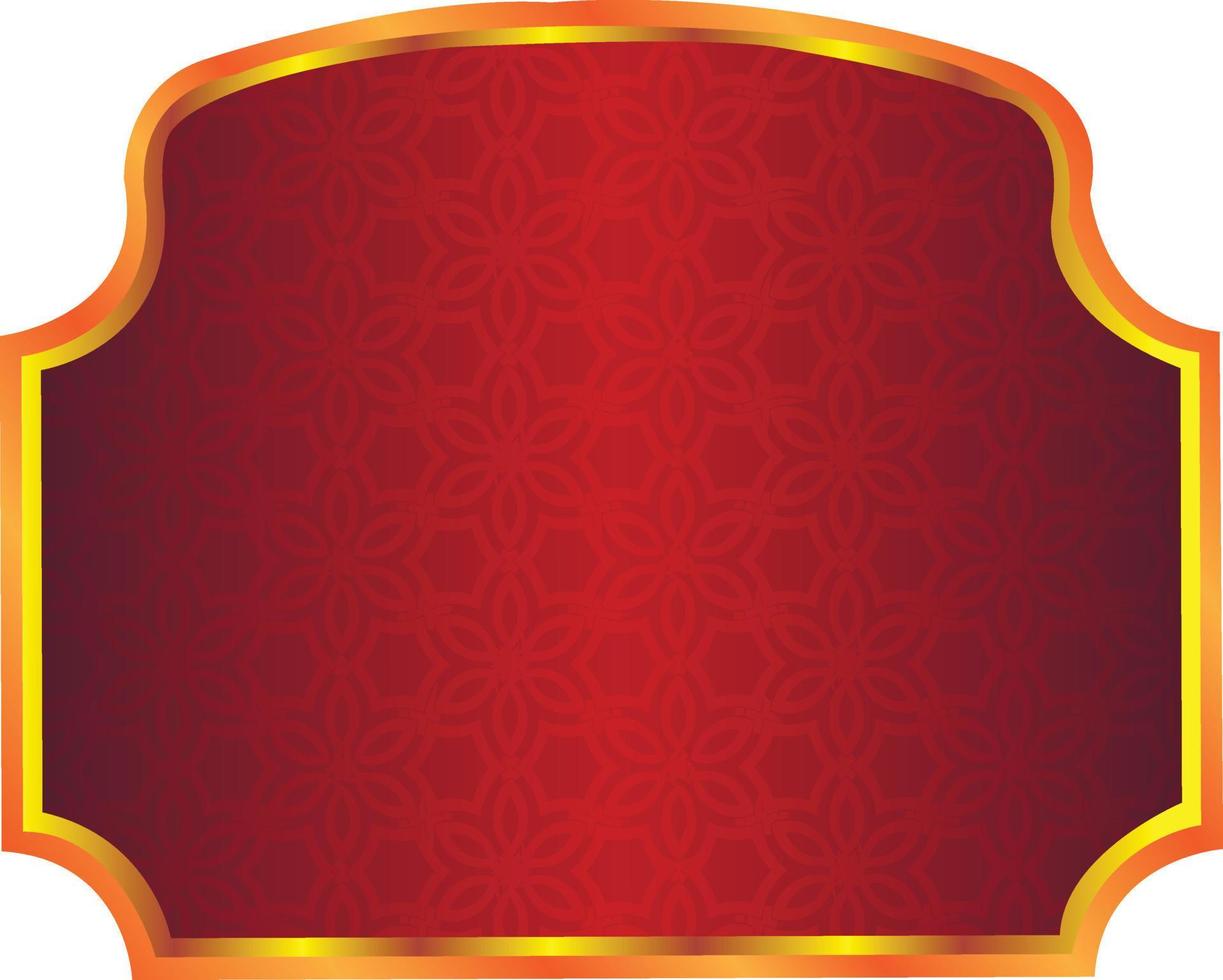 islamic banner luxury golden text box sale banner title box Ornament vector