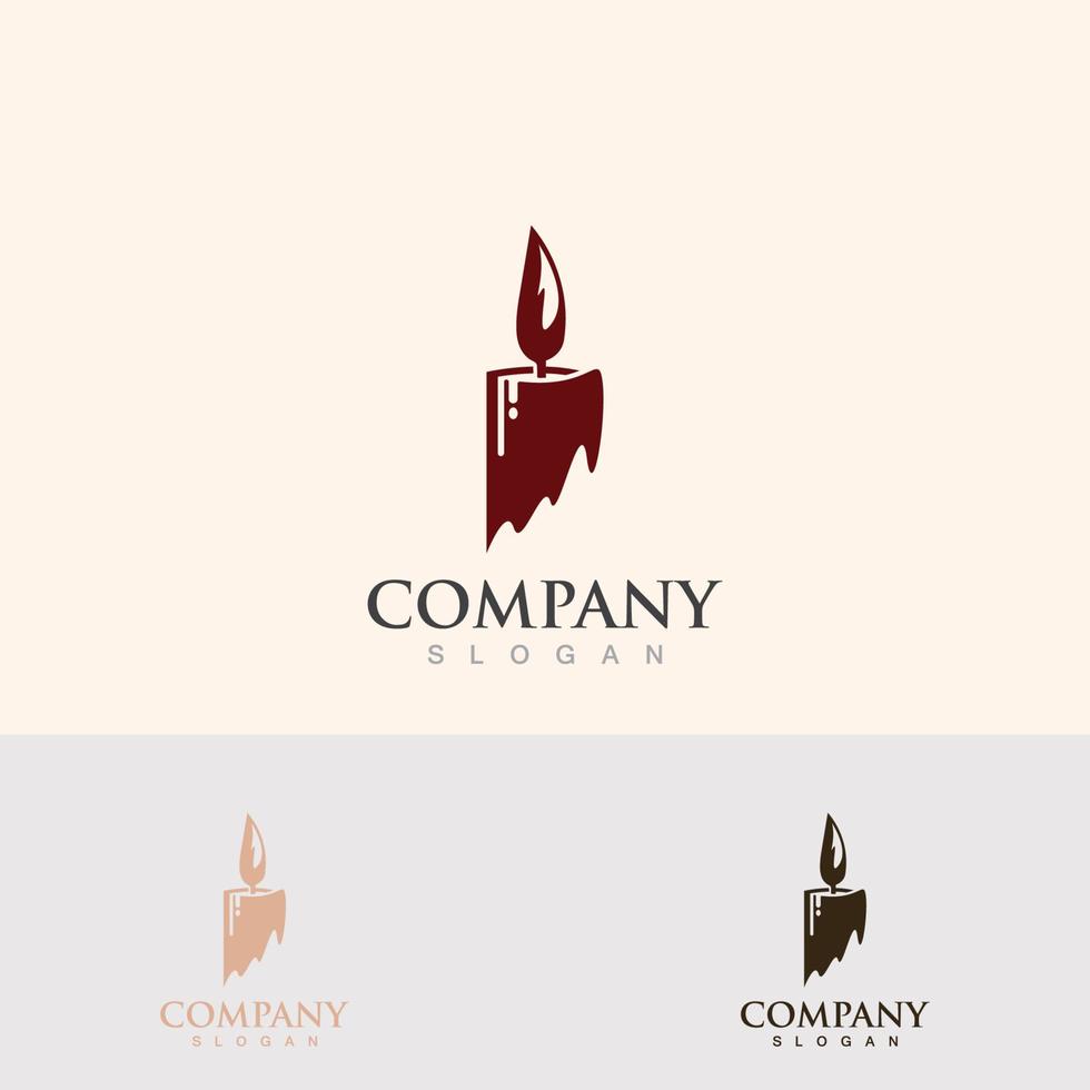 Candle icon burning, simple design style graphic flat line illustration vector
