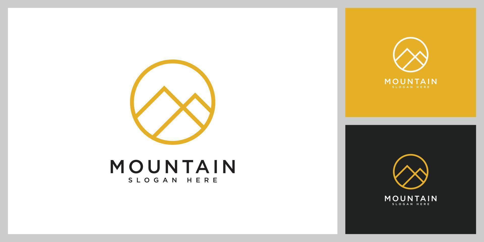 plantilla de diseño de vector de logotipo de montaña