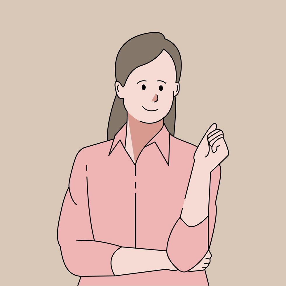 Female teacher flat illustration vector