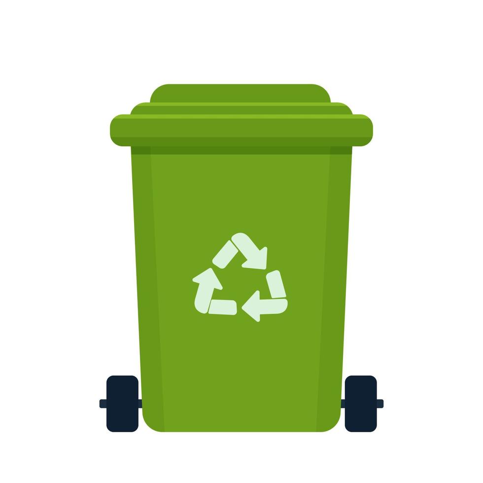 Bote de reciclaje verde clearance