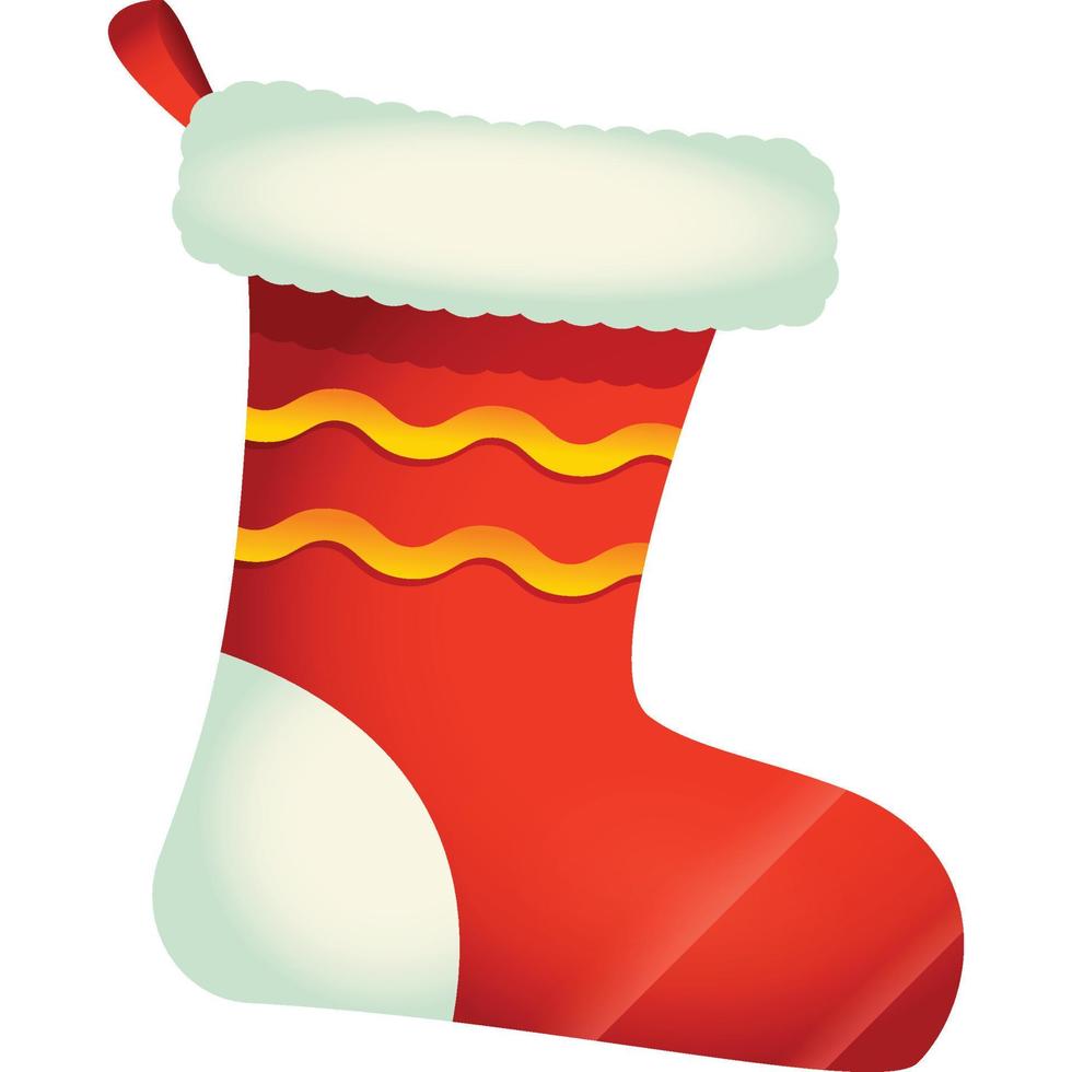 Christmas sock sticker vector