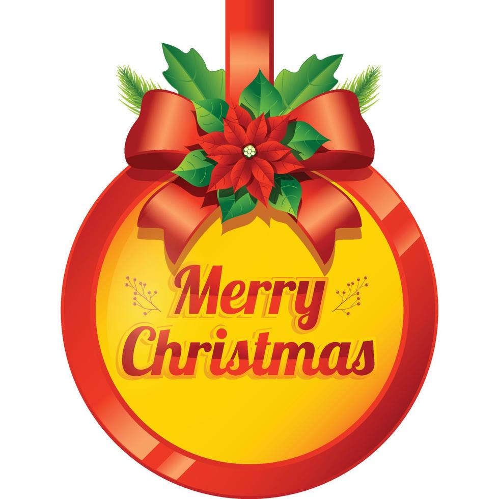 Merry christmas hanging decoration vector