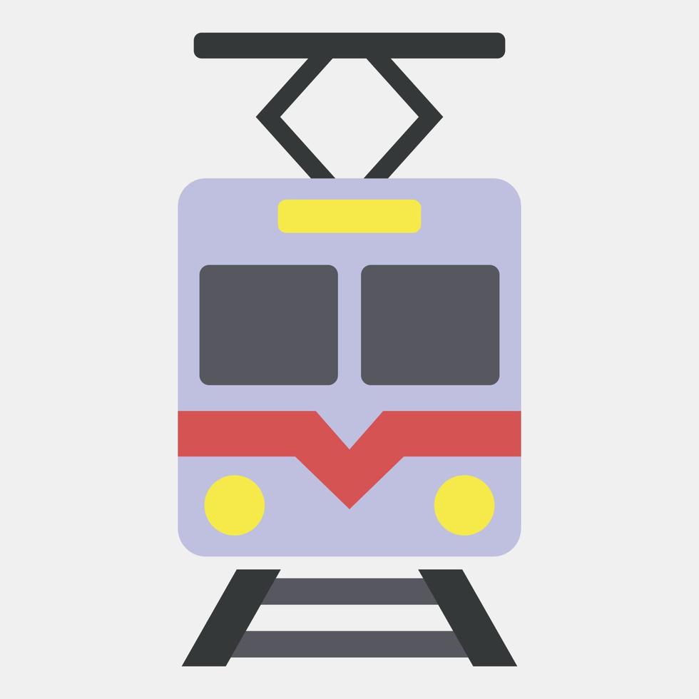 tren icono. elementos de transporte. iconos de estilo plano. bueno para impresiones, carteles, logotipos, letreros, anuncios, etc. vector