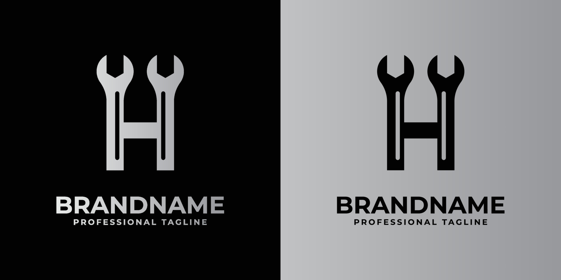 letter H wrench logo, suitable for any business related to wrench with