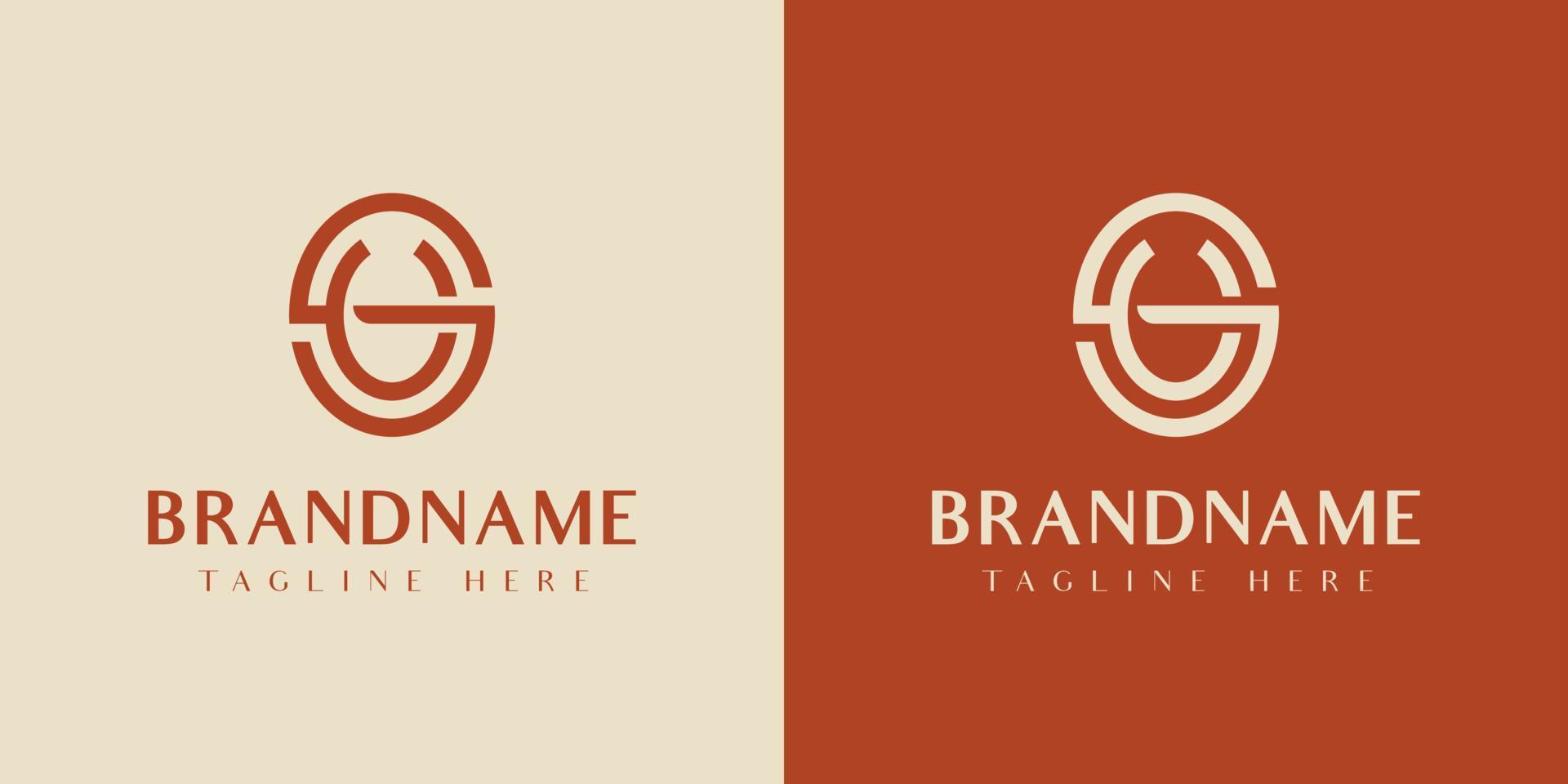 Letter SU or US Oval Logo, suitable for any business with US or SU initials. vector