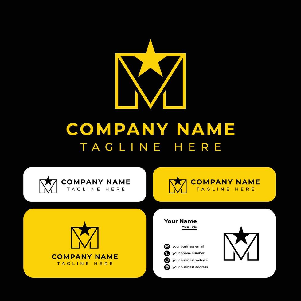 Letter M Star Logo, suitable for any business related to star with M initials. vector