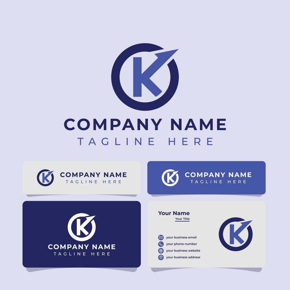 Letter K or KO Monogram Financial Logo, suitable for any business related to financial with K or KO initials. vector