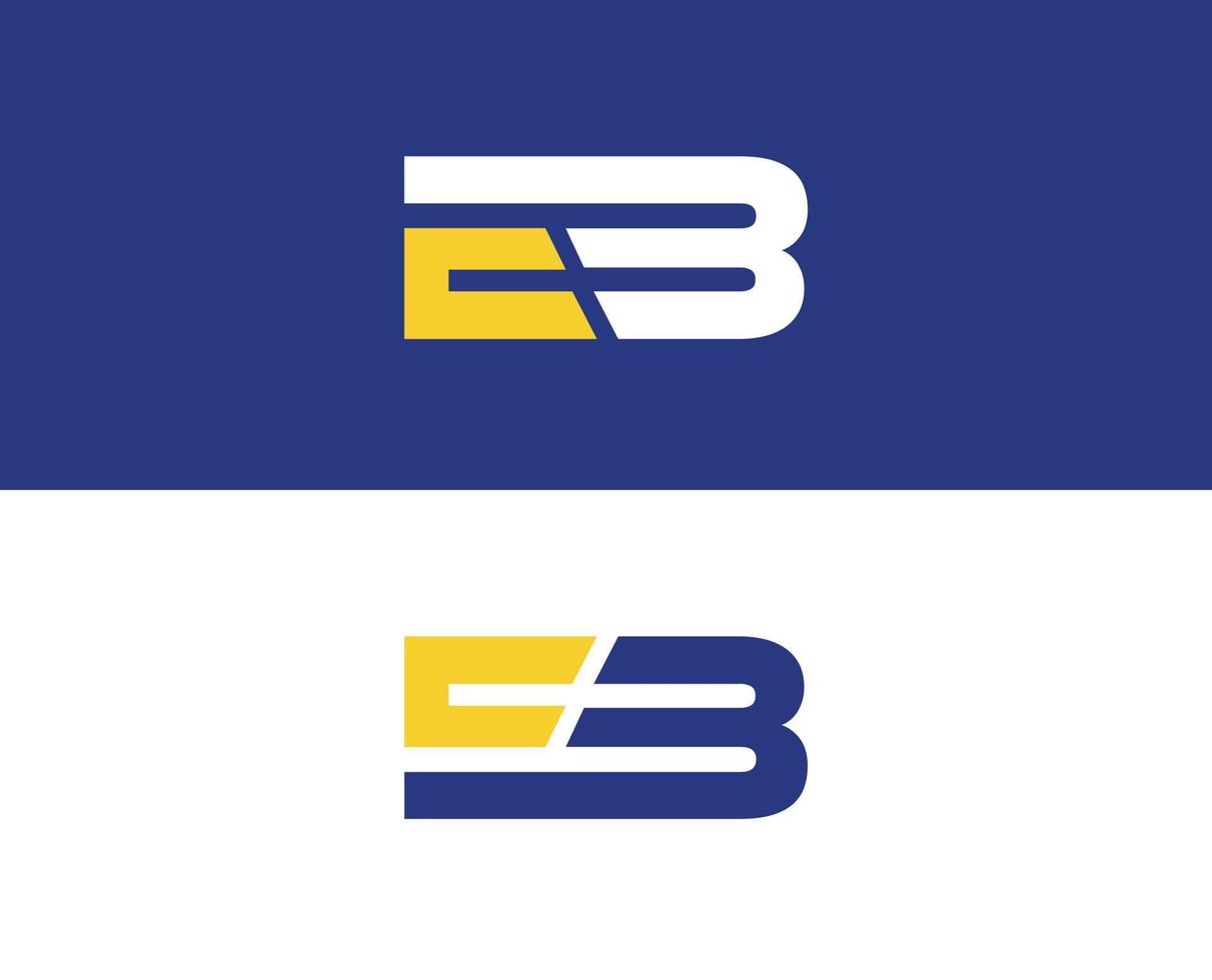 diseño de logotipo de tipografía de letra eb vector