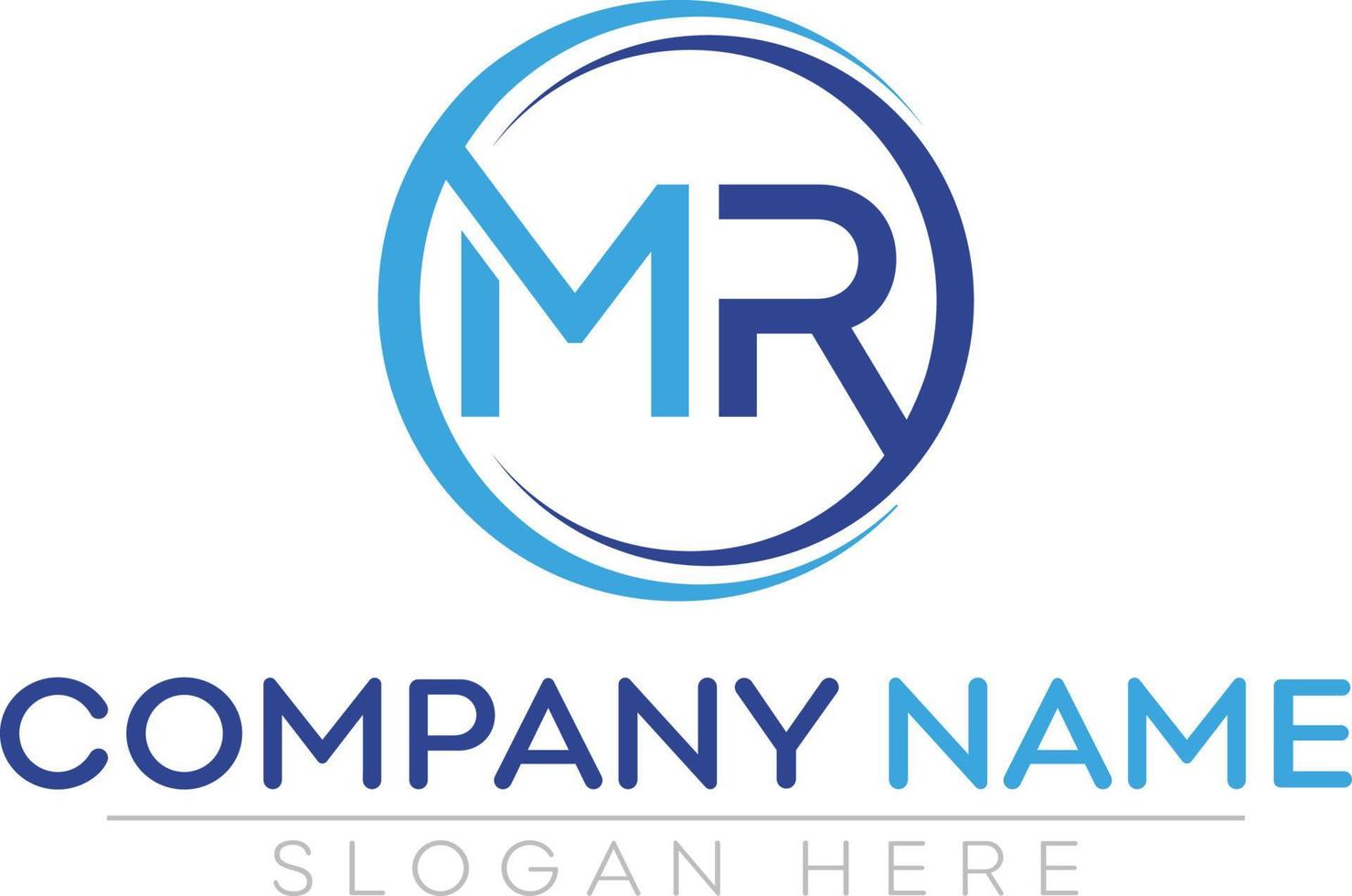 M R Letter  typography logo design vector