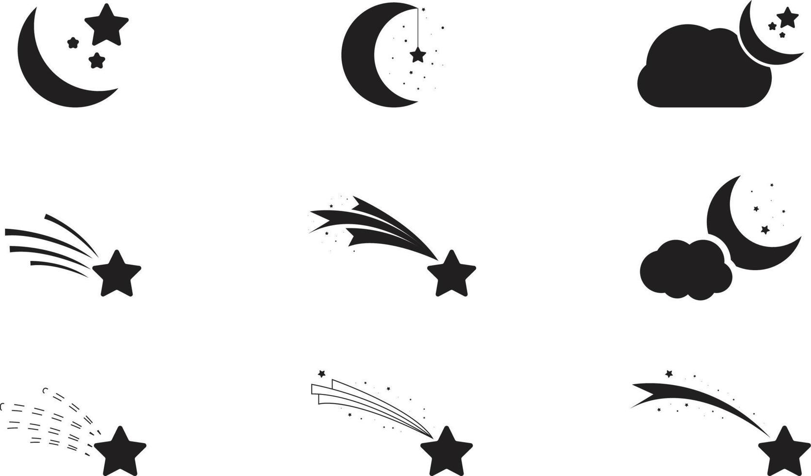 moon and stars in the night sky background. Free Vector