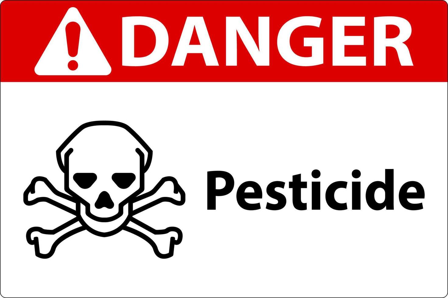 signo de símbolo de pesticida de peligro sobre fondo blanco vector