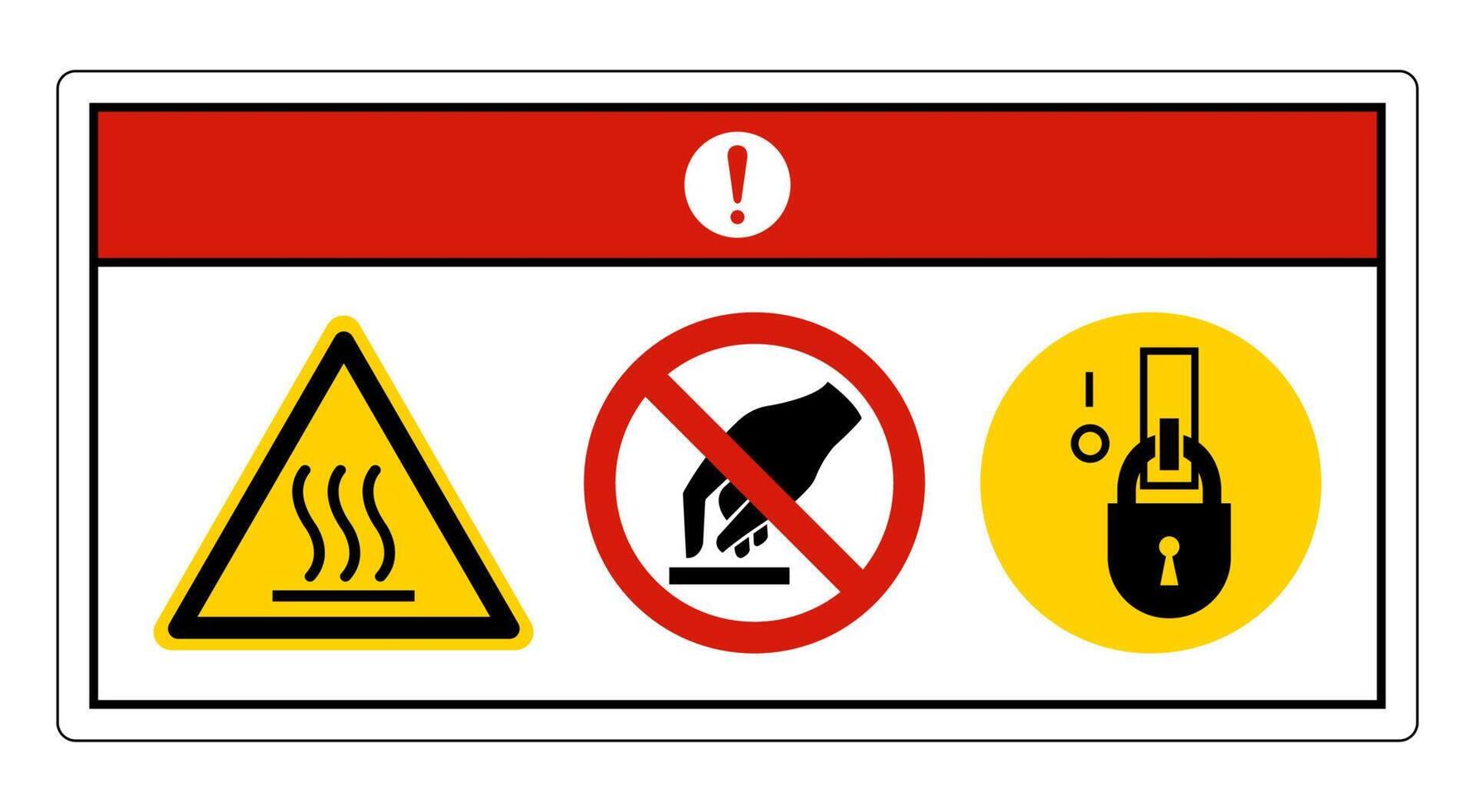 Danger Hot Surface Symbol Sign On White Background vector