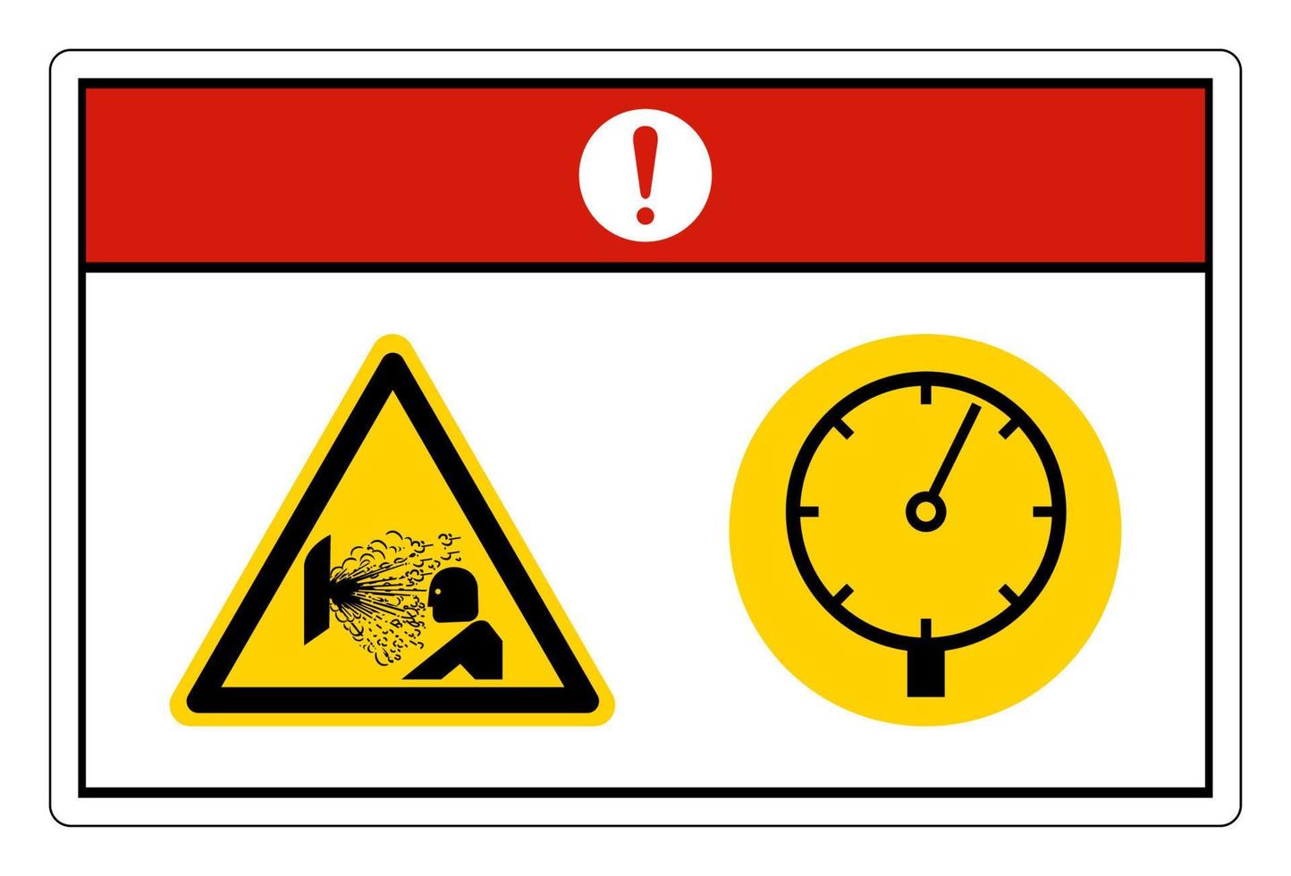 Danger Pressurized Device Symbol Sign On White Background vector
